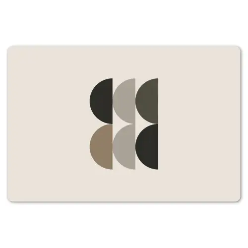 Halve cirkels - Aardetinten - Grafisch Placemat vinyl groot -zzsfeer1_Kitchenyeah-website