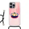Rijst - Illustratie - Kom - Groente Hoesje iPhone 16 Pro Max met koord klein -3d