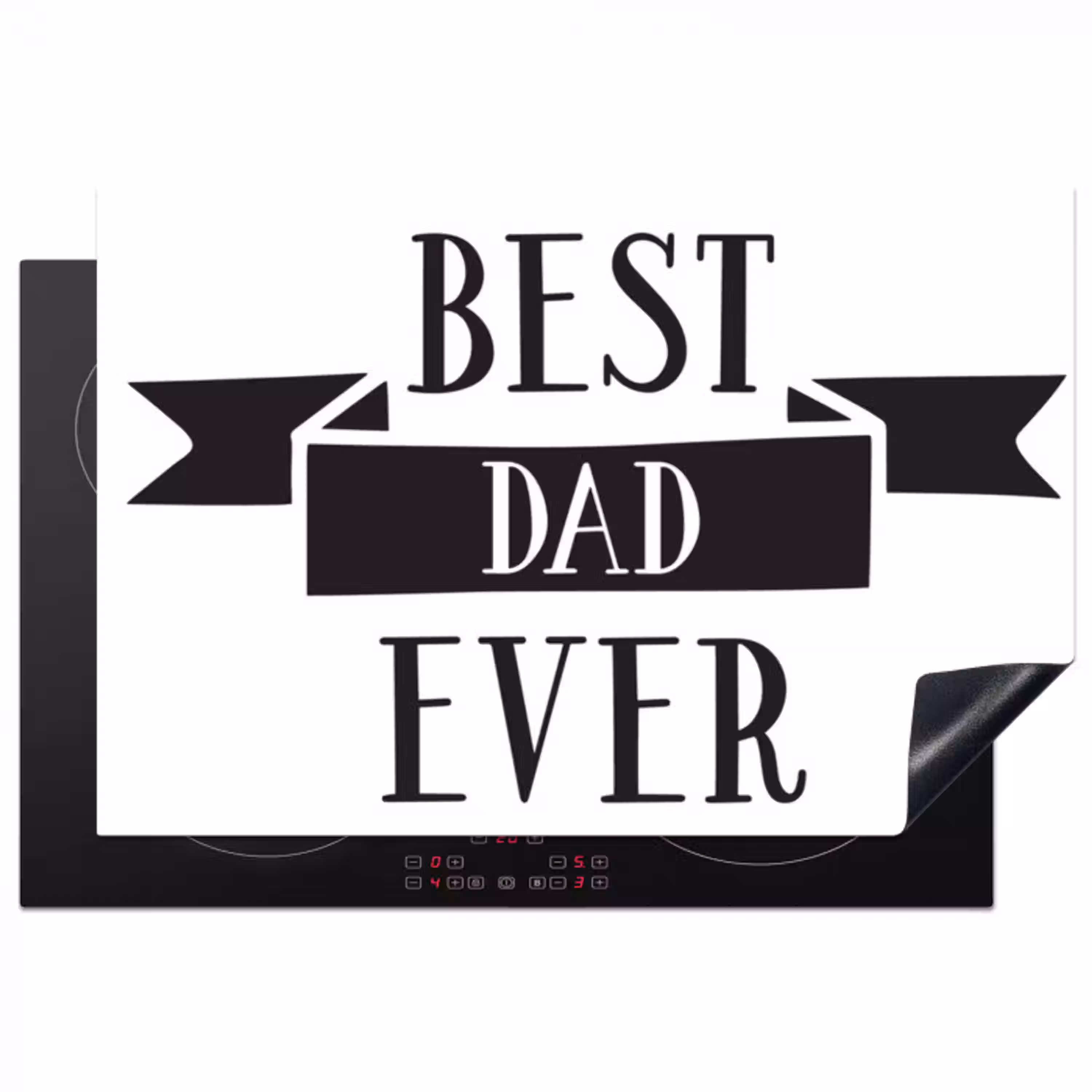 Papa - Quote - Beste papa Inductie beschermer vinyl 3mm klein -3d