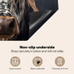 Stier - Kleurrijk - Hoorns Inductie beschermer vinyl 3mm middel -vsfeer4_ENG
