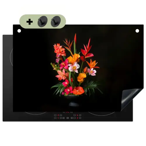 Boeket - Bloemen - Exotisch Inductie beschemer met haakjes klein -3d