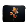 Bloem - Orchidee - Oranje laptophoes neopreen klein -3d