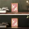 Duiven - Wit - Sierlijk Light Box met kabel (Tafellamp) klein -sfeer3
