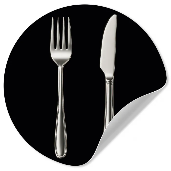 Bestek - Klassiek - Elegant Wandcirkel behangsticker klein -3d