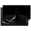 Zwart - Water - Druppel Inductie beschermer vinyl 3mm klein -3d