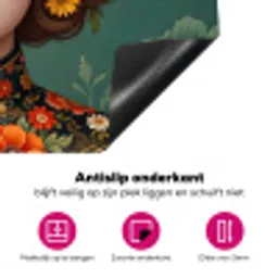Portret - Vrouw - Kleurrijk - Expressief Inductie beschermer vinyl 3mm klein -wsfeer4_website
