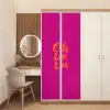 Oh la la - Roze - Oranje - Minimalistisch deurposter klein -sfeer3
