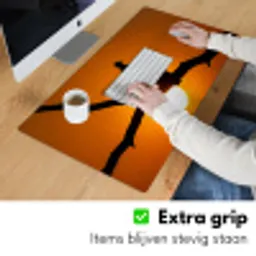 Gier - Tak - Zon - Oranje Muismat XXL klein -sfeer3