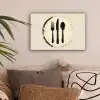 Zwart - Bestek - Rondje canvas 2cm klein -sfeer1