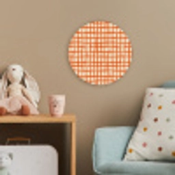 Patroon - Lijnen - Oranje Wandcirkel kunststof plaat 5mm dik klein 188 -tsfeer1_kind