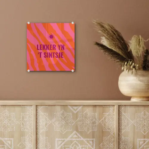 Quote - Zomer - Roze plexiglas 5mm klein -sfeer5