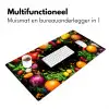 Groente - Graffiti - Kleurrijk - Koken - Abstract Muismat XXL klein -sfeer4