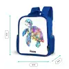 zeeschildpad vol kleuren Kinderrugzak - Blauw middel -productfoto_formaten