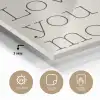 Minimalistisch - Love - Beige plexiglas 5mm klein -sfeer2