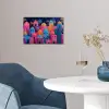 Kleurrijke gebouwen - Avondlicht - Palmbomen poster papier klein -sfeer3