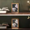 Vintage - Rozen - Romantisch - Bloemen Light Box met kabel (Tafellamp) klein -sfeer3
