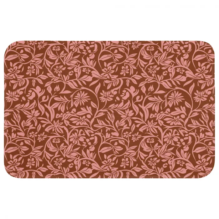 Bloemen - Print - Roze Badmat klein 997 -3d