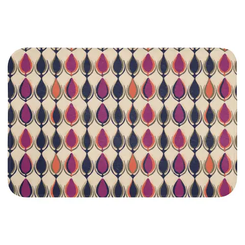 Vintage - Retro - Kleurrijk Badmat klein 997 -3d