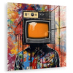 Televisie - Graffiti - Mens - Kleuren plexiglas 5mm klein -zzzproduct_nieuw