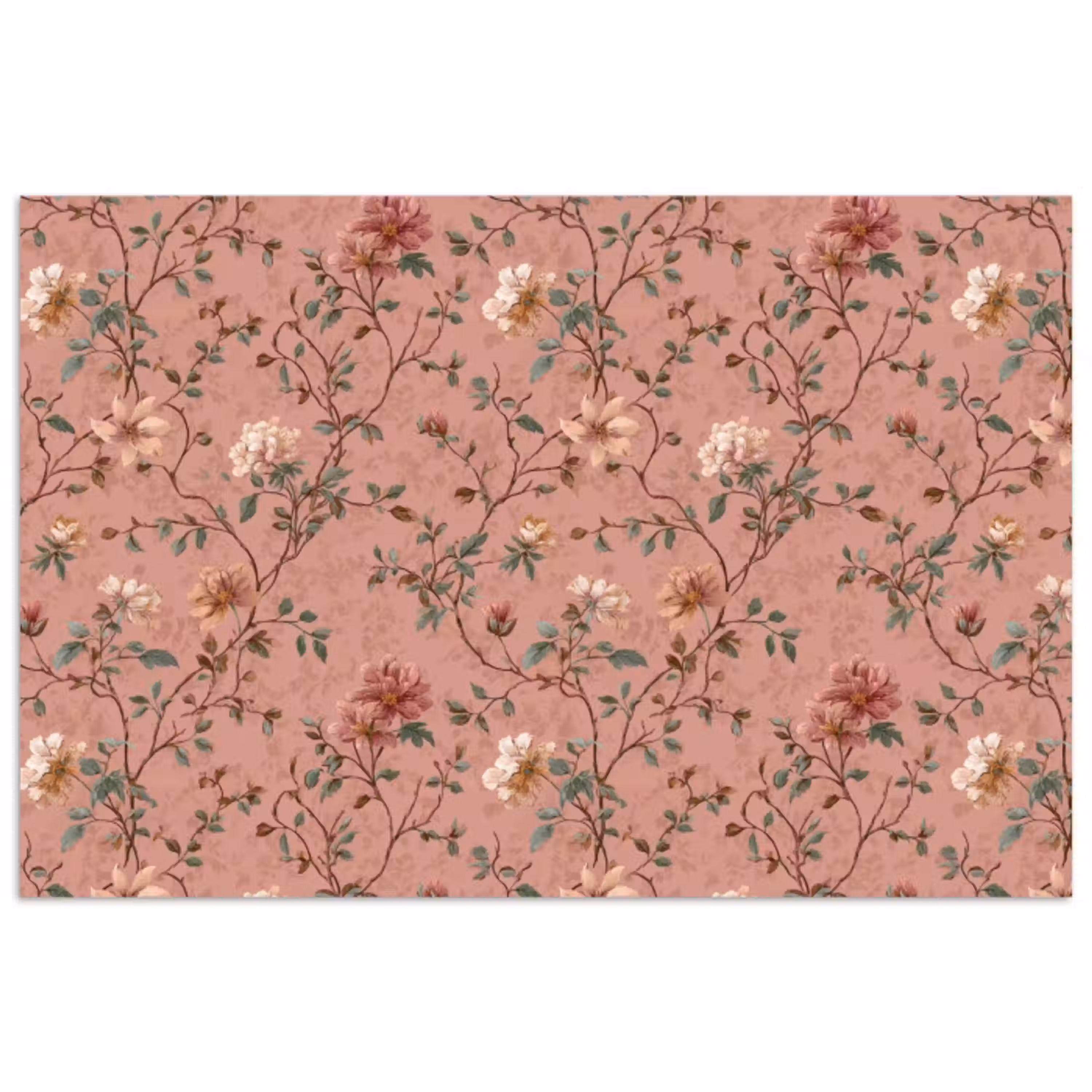 Botanisch - Bloemen - Roze poster papier klein 62 -3d
