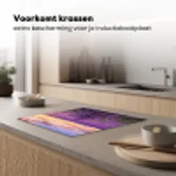 Lavendel - Veld - Natuur - Paars Inductie beschermer vinyl 3mm middel -sfeer1
