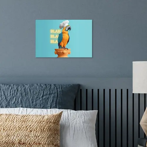 Papegaai - Koksmuts - Quote - Neon poster papier klein -sfeer2