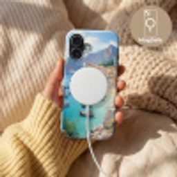 Kustdorp - Schilderij - Rotsen - Boten Toughcase MagSafe Apple iPhone 17 klein -USP_MagsafeV