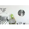 Bos - Winter - Bomen - Natuur - Pad - Sneeuw Wandcirkel aluminium klein -kinderkamer
