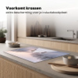 Steiger - Meer - Mist - Winter - Serene Inductie beschermer vinyl 3mm klein -sfeer1