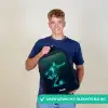 Voetballer trapt met kracht in digitale vorm Rugzak - Zwart middel -sfeer7_NL