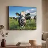 Koe - Tong - Weide Textielframe zwart klein -sfeer3