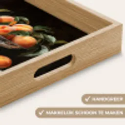 Stilleven - Perziken - Vintage Dienblad Rechthoek middel -USP_HandgreepNL