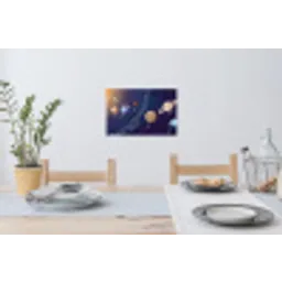 Planetenstelsel - Ruimte - Illustratie Muursticker klein -eettafel