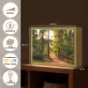 Bos - Pad - Bomen - Groen - Zon - Natuur Light Box met batterij (Wandlamp) middel -USP_websiteoverzichtNL