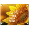 Zonnebloem - Close up - Geel - Quote tuinposter los doek klein -3d