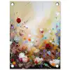 Olieverf - Bloemen - Kleurrijk - Natuur tuinposter los doek klein -3d