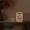 Graffiti - Vos - Jas - Pop art - Dieren Light Box met kabel (Tafellamp) klein -sfeer4