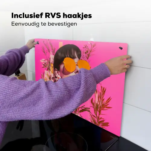 Zonnebril - Oranje - Vrouw - Planten Inductie beschemer met haakjes klein -ky-ophangen-nl