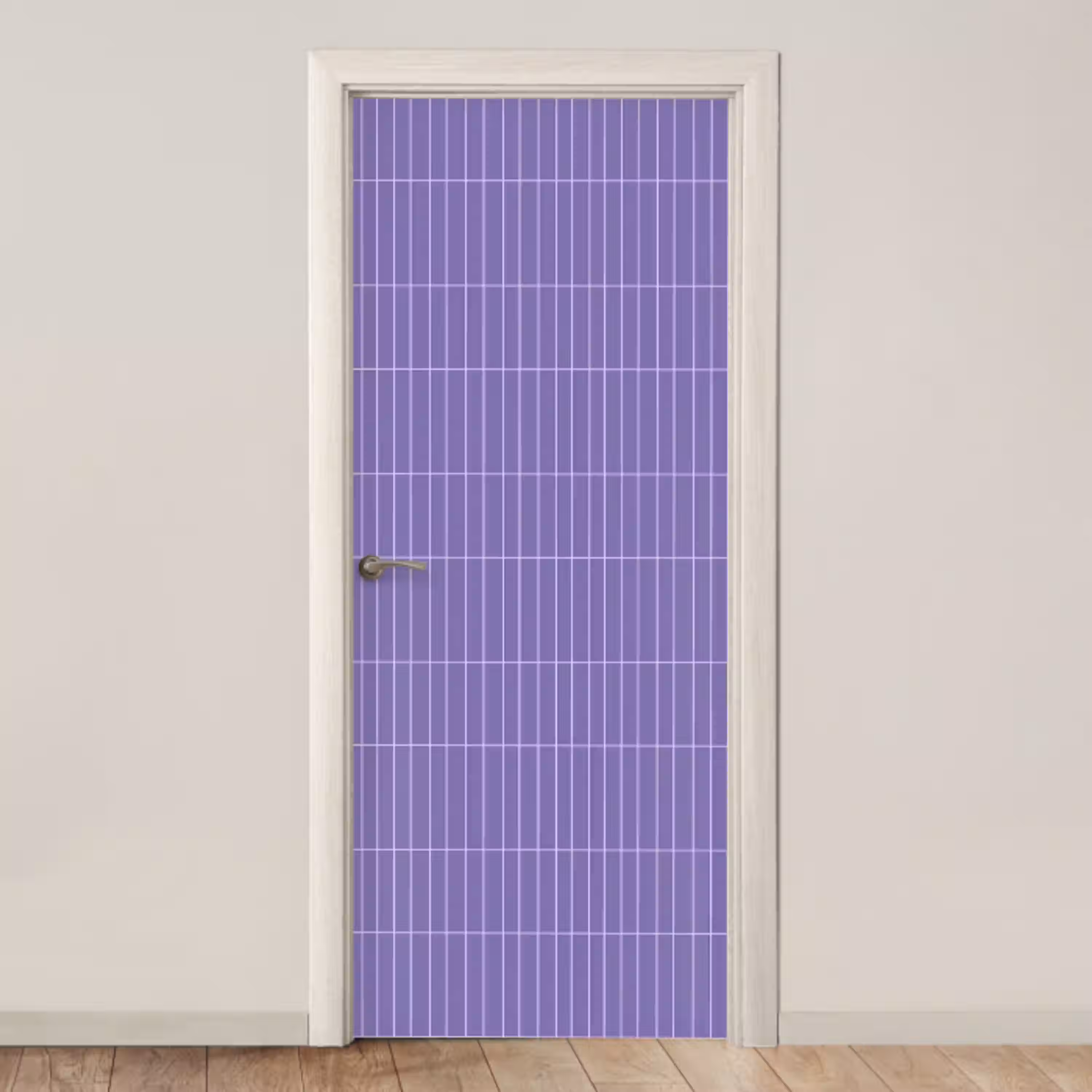 Patroon - Tegel - Lila deurposter klein 289 -3d_beige