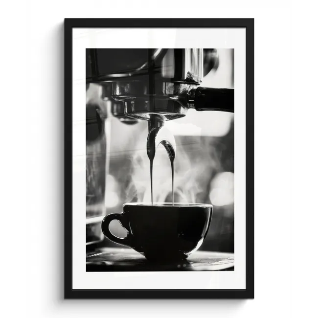 Poster met lijst - Coffee - Espresso - Koffiemachine - Kop