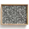 Grafisch - Lijnen - Zwart - Wit Dienblad Rechthoek middel 911 -z3d_shopping