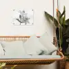 Lelies - Elegant - Zwart - Wit tuinposter los doek klein -sfeer7