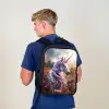 Lavendel lentehoorn Rugzak - Zwart middel -sfeer8