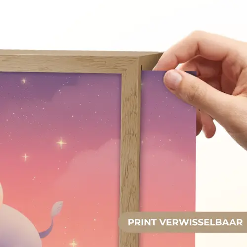 Dier - Roze - Wolken Light Box met batterij (Wandlamp kind) middel -USP_websiteprintNL