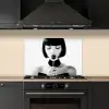 Vrouw - Lolly - Zwart - Wit keuken achterwand spatscherm klein -sfeer1