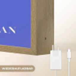 Blauw - I am that woman - Sierlijk - Minimalistisch Light Box met batterij (Wandlamp) middel -USP_websiteoplaadbaarDE