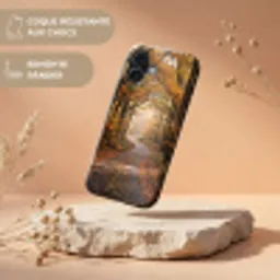 Bospad - Herfstbos - Bladeren - Oranje - Nostalgisch Toughcase MagSafe Apple iPhone 17 klein -USP_RandenV_FR