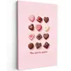 Chocolaatjes - Hartvormig - Liefste Tuinposter op houten frame 2 cm dik middel -3d