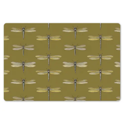 Libellen - Patroon - Groen Placemat vinyl groot 368 -zzsfeer1_Kitchenyeah-website