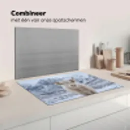 Schotse Hooglander - Sneeuw - Bergen - Winter Inductie beschermer vinyl 3mm klein -wsfeer7_website